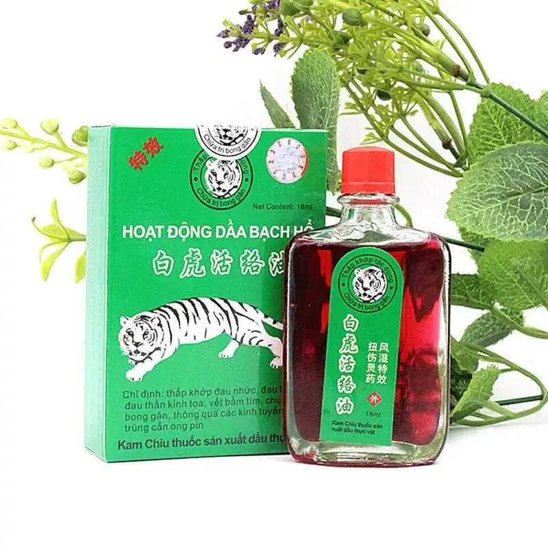 18ml White Tiger Balm Oil Shoulder Osteoarthritis Bone Spurs Cervical Spondylosis Pain Relief Rheumatic Pain Leg Frozen