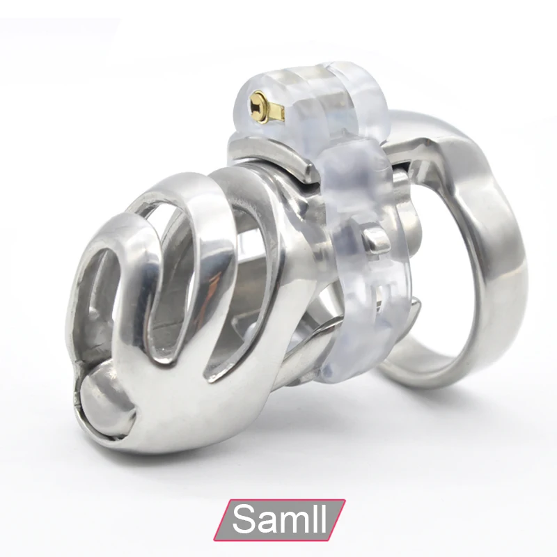 

3D Design 316L Stainless Steel Male Chastity Devices With Penis Ring Stealth Lock Small Cock Cage Fetish Chastity Belt for Men