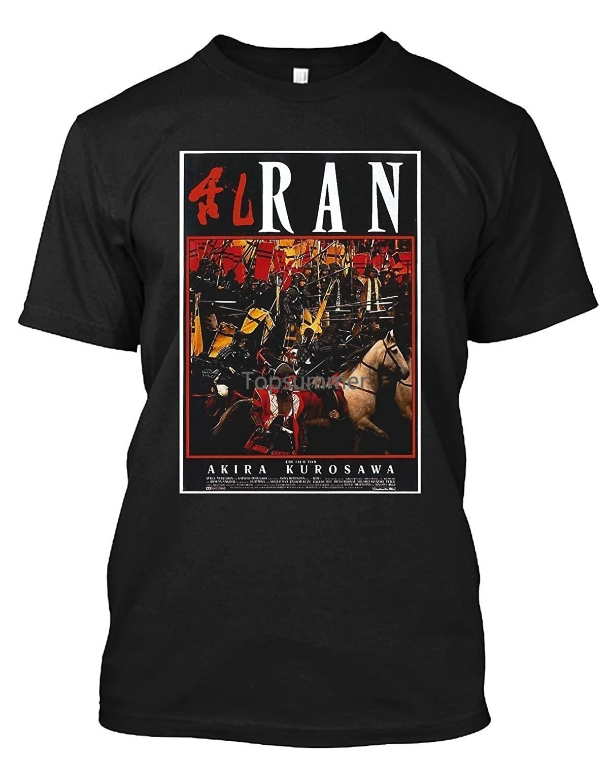 

Akira Kurosawa Ran Movie Poster Ichimonji Hidetora Lady Kaede Taro Takatora Gift T Shirt For Men Women Funny Tee
