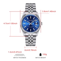 CADISEN Luxury Automatic Stainless Steel Waterproof Men Mechanical Watch