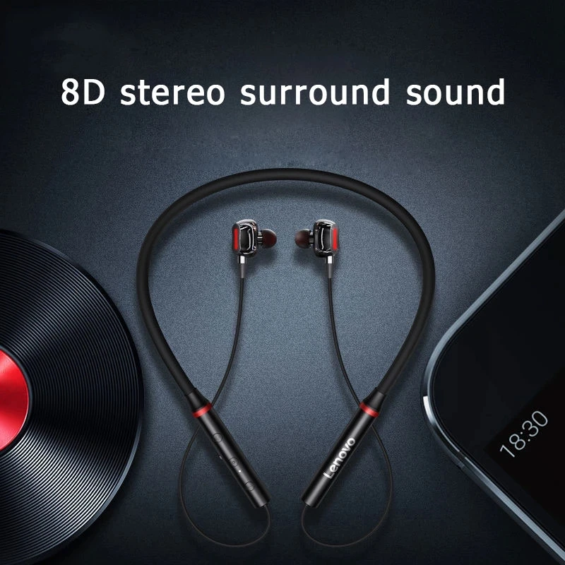 Original Iconic Brand HE05 Pro Wireless Bluetooth Neckband Earphone IPX5 Waterproof Microphone Sports Noise Reduction 4-Speaker