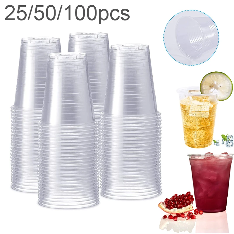New Disposable clear plastic cup outdoor picnic Birthday Kitchen Party Tableware Tasting 200ml. 25/50/100 pcs plastic cups