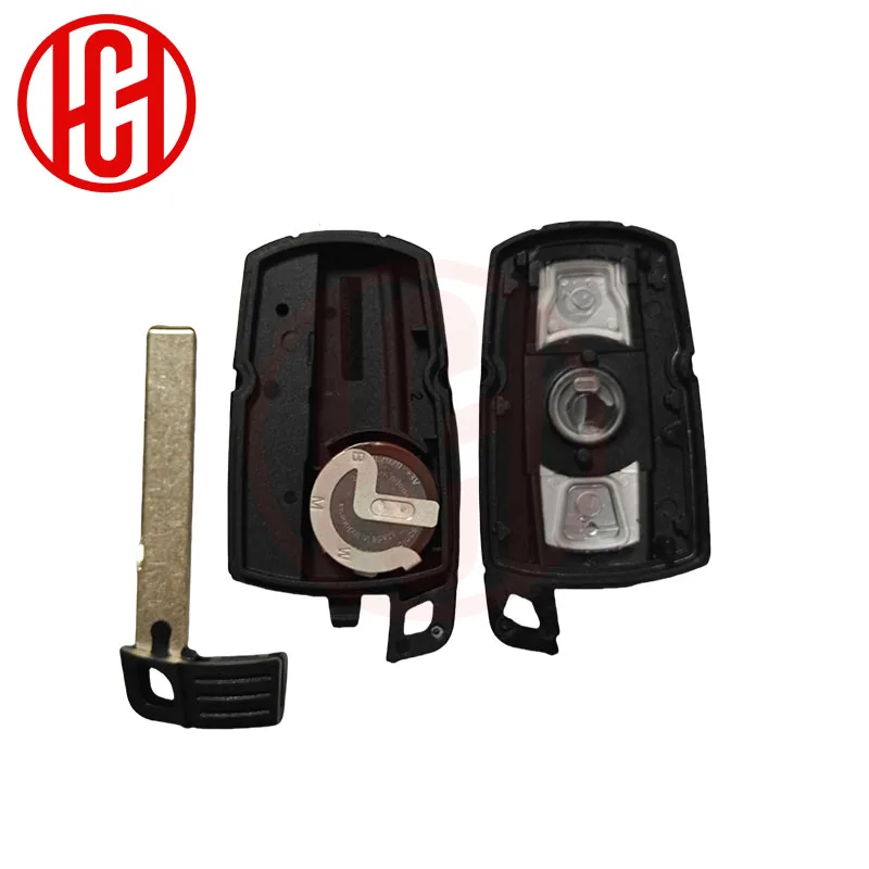 Premium 3-Button Smart Key Case with Key Blade for Remote Car Key Fob Replacement