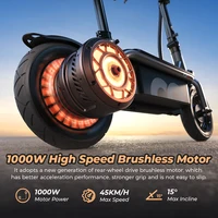 Trottinette électrique iScooter F3 - Moteur 1000W - Batterie 48V 13AH - Vitesse maximale ​ ​ 45 km/h - Roues de 10 pouces - Avec panier de rangement 7