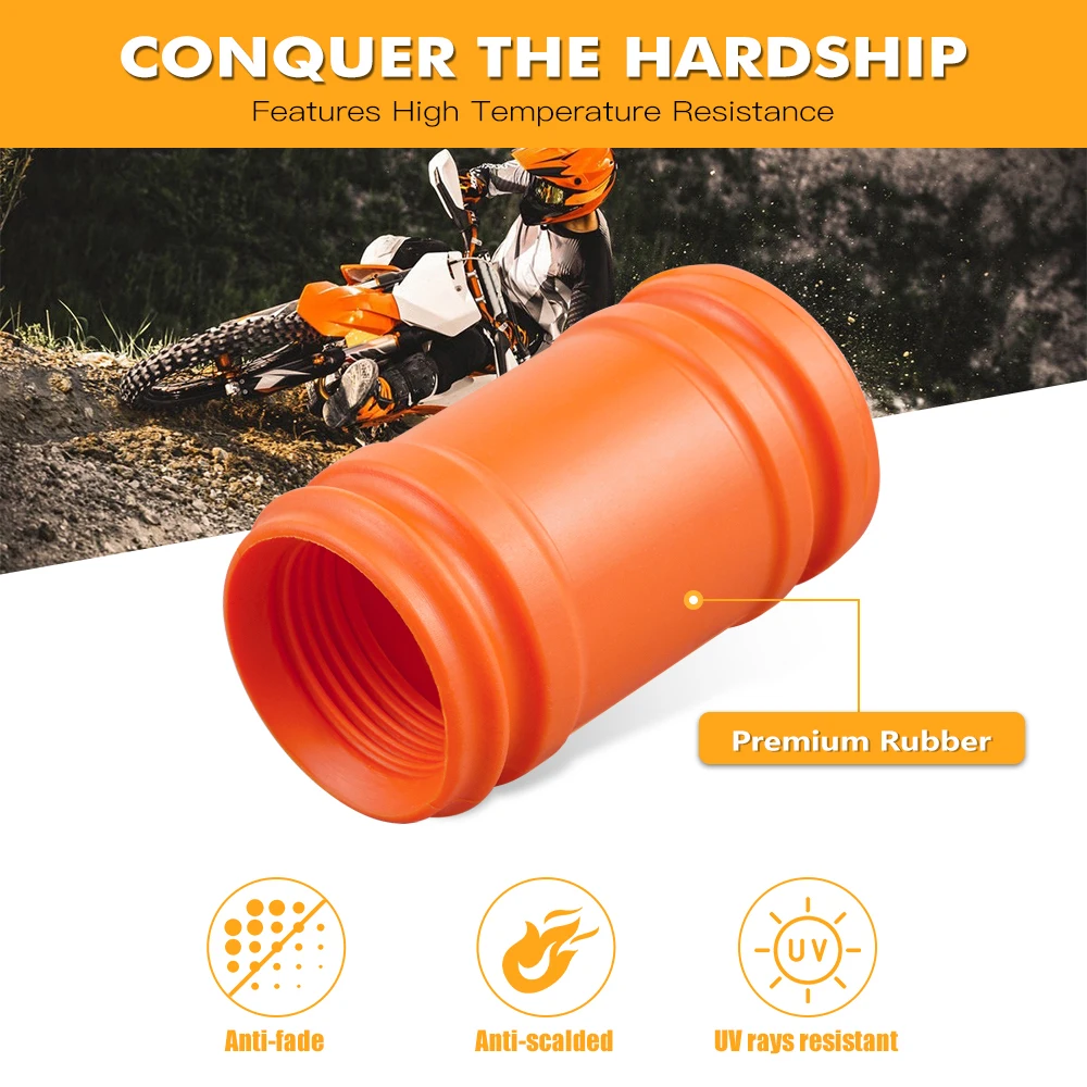 

NiceCNC Motocross Exhaust Tailpipe Rubber Seal Protector Cover For KTM 250 300 SX XC EXC XCW TPi EXC300 EXC250 XC300 2017-2024