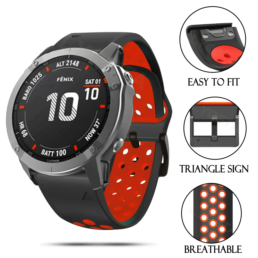QuickFit Silicone Watch Strap - Premium Adjustable Wristband Bracelet, Multiple Sizes