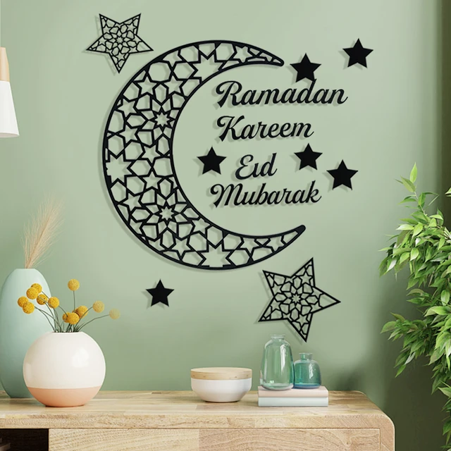 Fashion Muslim Islamic Acrylic Mirror Wall Stickers Wall Art Home Room  Decor