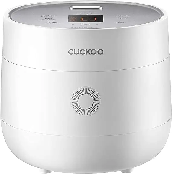 CUCKOO CR-0632F, 6-Cup (Uncooked) Micom Rice Cooker, 9 Menu Options:  White Rice, Brown Rice & More, Nonstick Inner Pot, Made in Korea, White/Grey