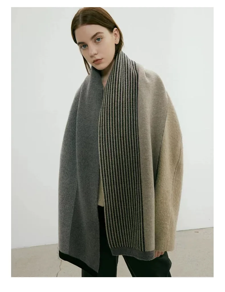 Knitted Scarf Vintage Style Warm Winter Accessory For Unisex_voghion.com