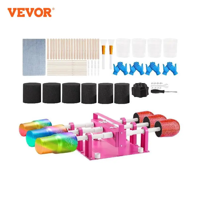 

VEVOR 1/2/4/6 Cup Turner Two-Way Rotation Multi Tumbler Spinner 1/2/4/6-Arm Crafts for Beginners DIY with Epoxy Resin Kit