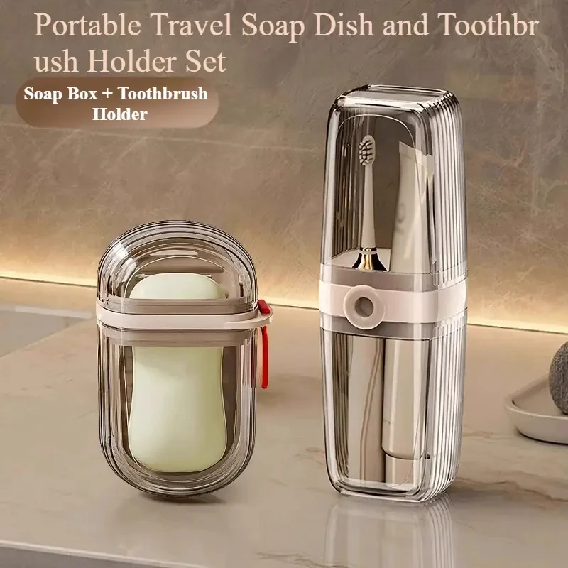 Compact and Durable Travel Toiletry Holder Set - Sealed and Dust-Proof Bathroom Storage Solution