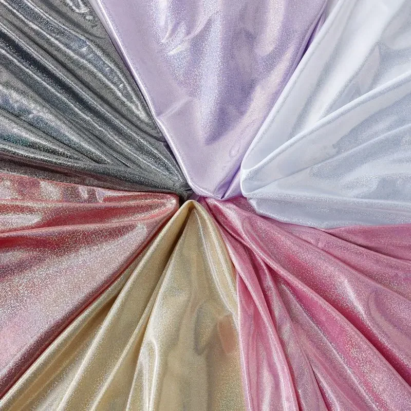 

Colorful Laser Fabric Shiny Gilded Cloth Photography Background Cloth Reflective Performance Clothing DIY Fabric Tablecloth