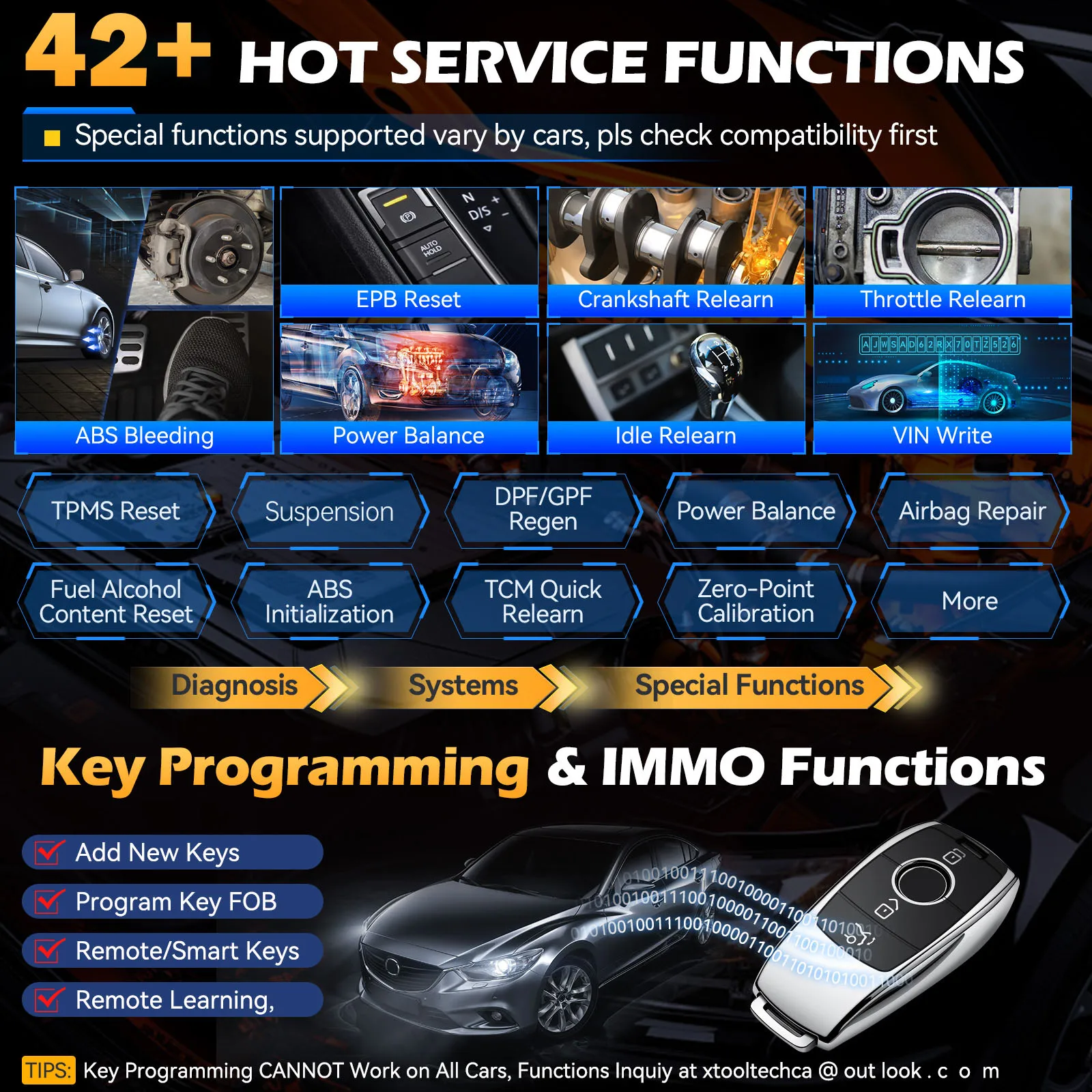 أداة تشخيص السيارات بتقنية البلوتوث XTOOL D8W D8S،...