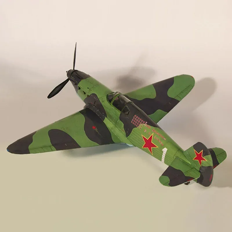 1:35 Scale Soviet Yak-1 Fighter DIY 3D Paper Card Model Building Sets Construction Toys Educational Toys Military Model