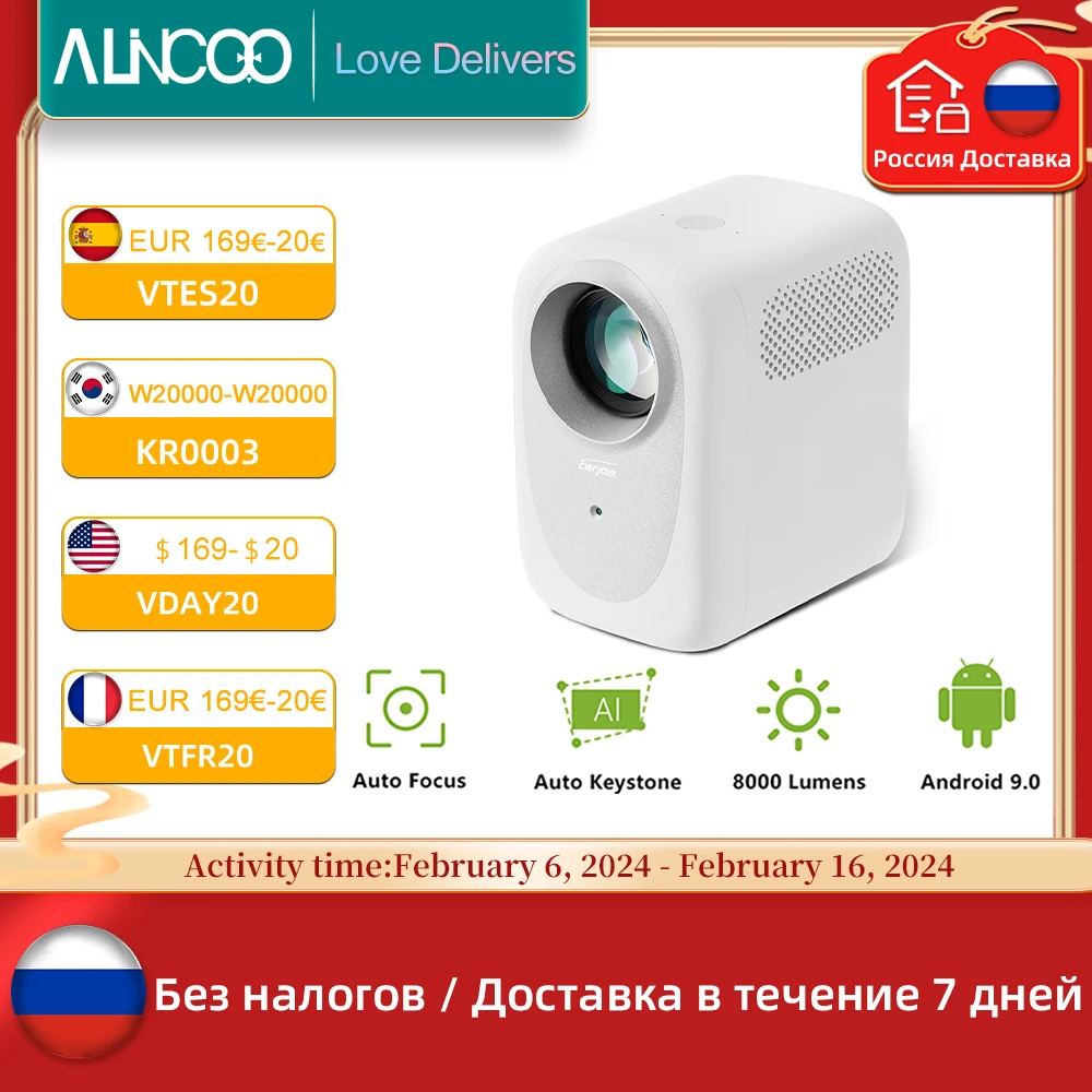 

Проектор Alincoo R11 FHD 1080P, 4k HDR10, 8000 лм