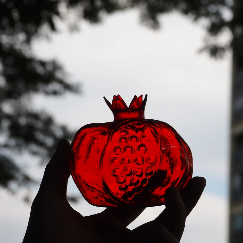 Home Decor Vase Bud Vase Creative Pomegranate Vase Flower Arrangement Jar Hydroponic Vessel Tableware Storage Glass Vase 3