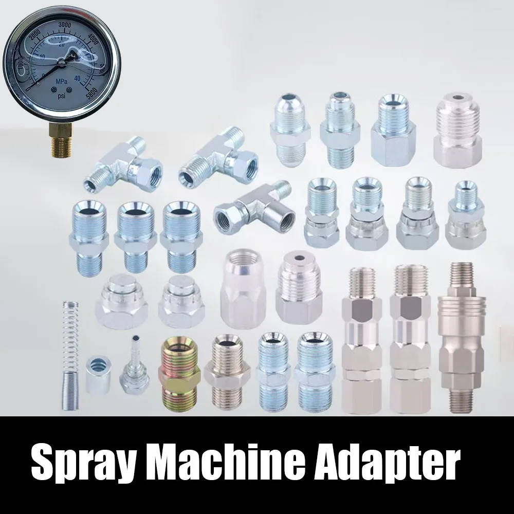 Airless Spray Gun Nozzle High-Pressure Pipe Connector 1/4 "3/8" Tee Adapter Airless Nozzle
