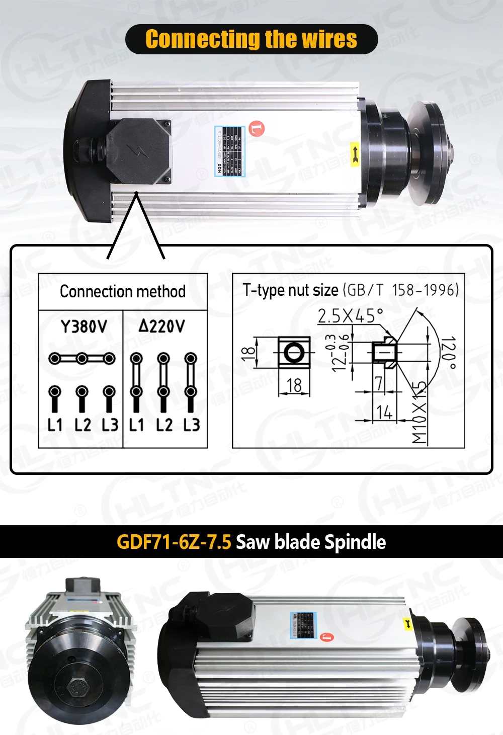 2026 New 7500w Spindle Motor For Saw Blade High Speed 100hz 6000rpm7.5kw AC 200-