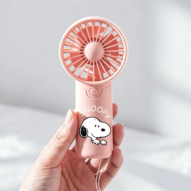 스누피 만화 귀여운 휴대용 미니 팬 남성 여성용 애니메이션 패션 쿨링 아티팩트 남학생 여학생 멋진 휴대용 블로워 팬