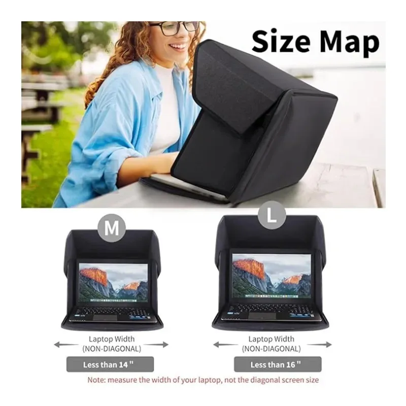 Foldable Portable Laptop Privacy Shade – Outdoor Laptop Sunshade Travel, Practical and Convenient Solution for Enhanced Privacy