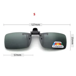 Polarized Grey Clip - On Sunglasses with Night Vision and UV Protection (Green S 1Pcs)