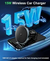 UYUXIO 15W Magnetic Wireless Car Charger Air Vent  Fast Charging Car Mount Phone Holder with Magnet for iPhone 16 15 14 13 12