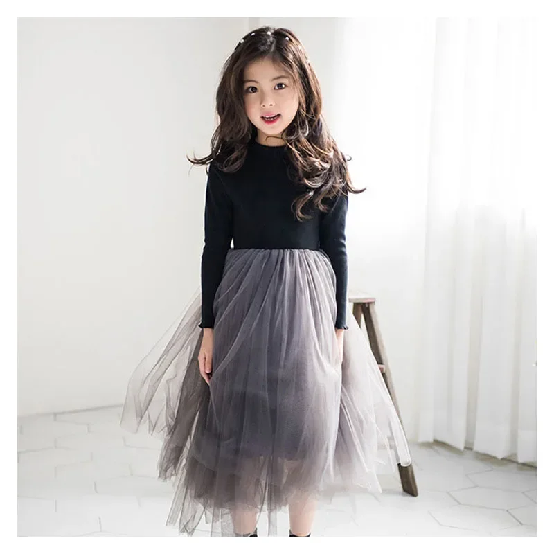 

Girls baby spring autumn purple mesh princess dress fairy dress kids children little girl lace party wedding tutu dress