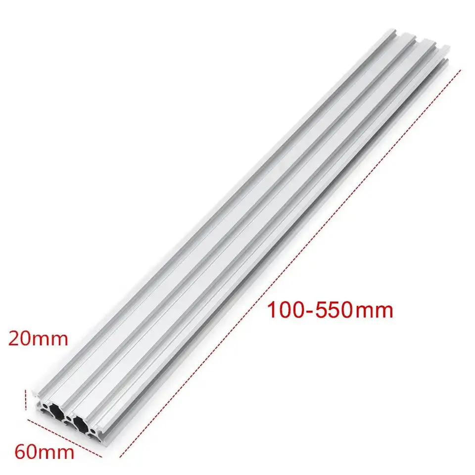 2Pcs 2020 2040 2060 2080 Aluminum Profile 100 200 300 350 400 450 500 550 Linear Rail Extrusion EU Standard CNC 3D Printer Part image 6