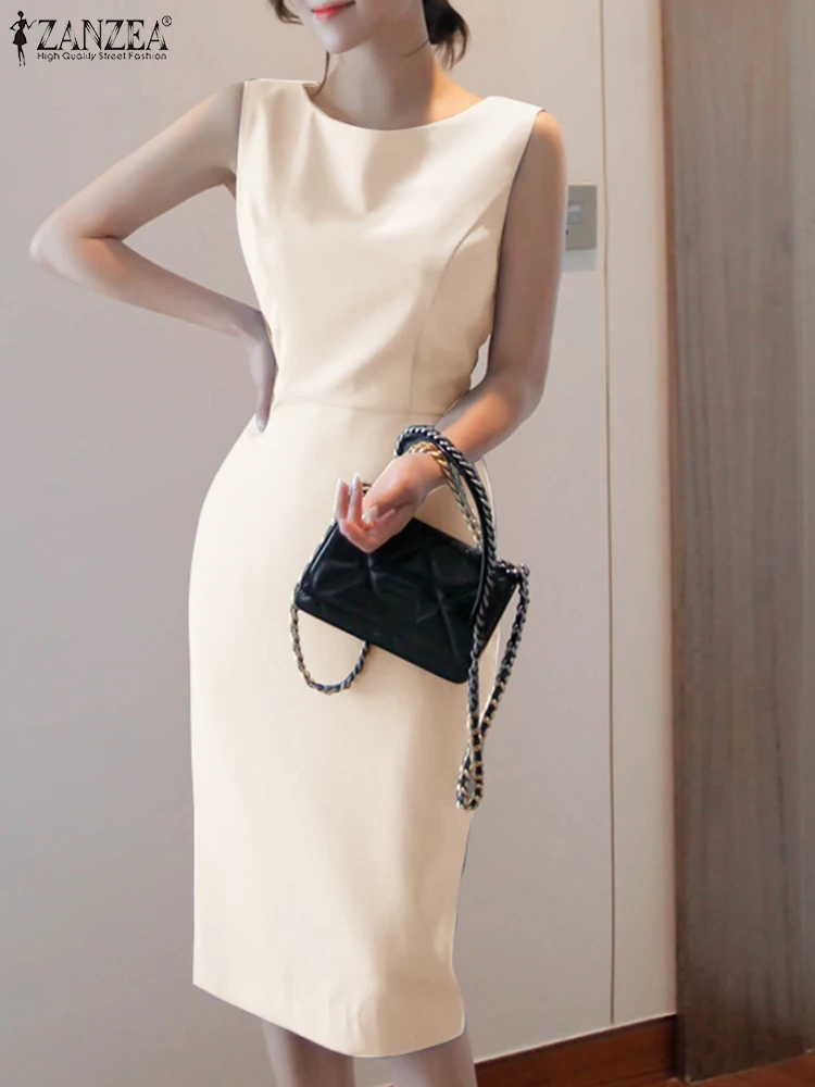 Vestido Sin Mangas Para Mujer Moda Ropa Elegante Casual Dama | Meses Sin Interés