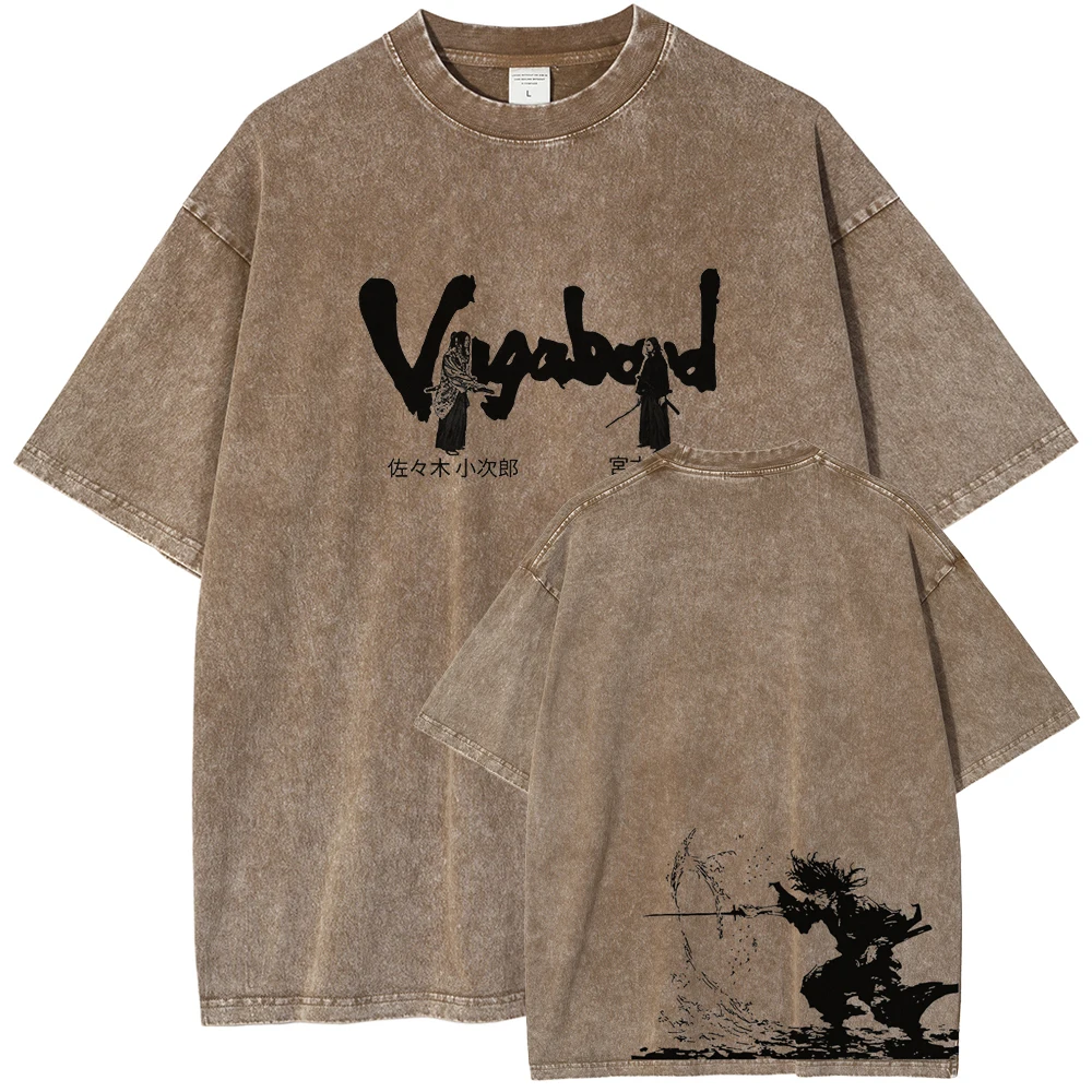أنيمي Vagabond مياموتو موساشي الجرافيك تي شيرت الر...