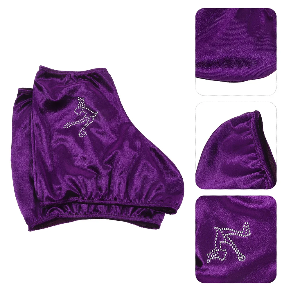 Elastic Skate Shoe Covers M for Kids Adults Ice Roller Hockey Skates Boot Protector Polyester Material Lasting