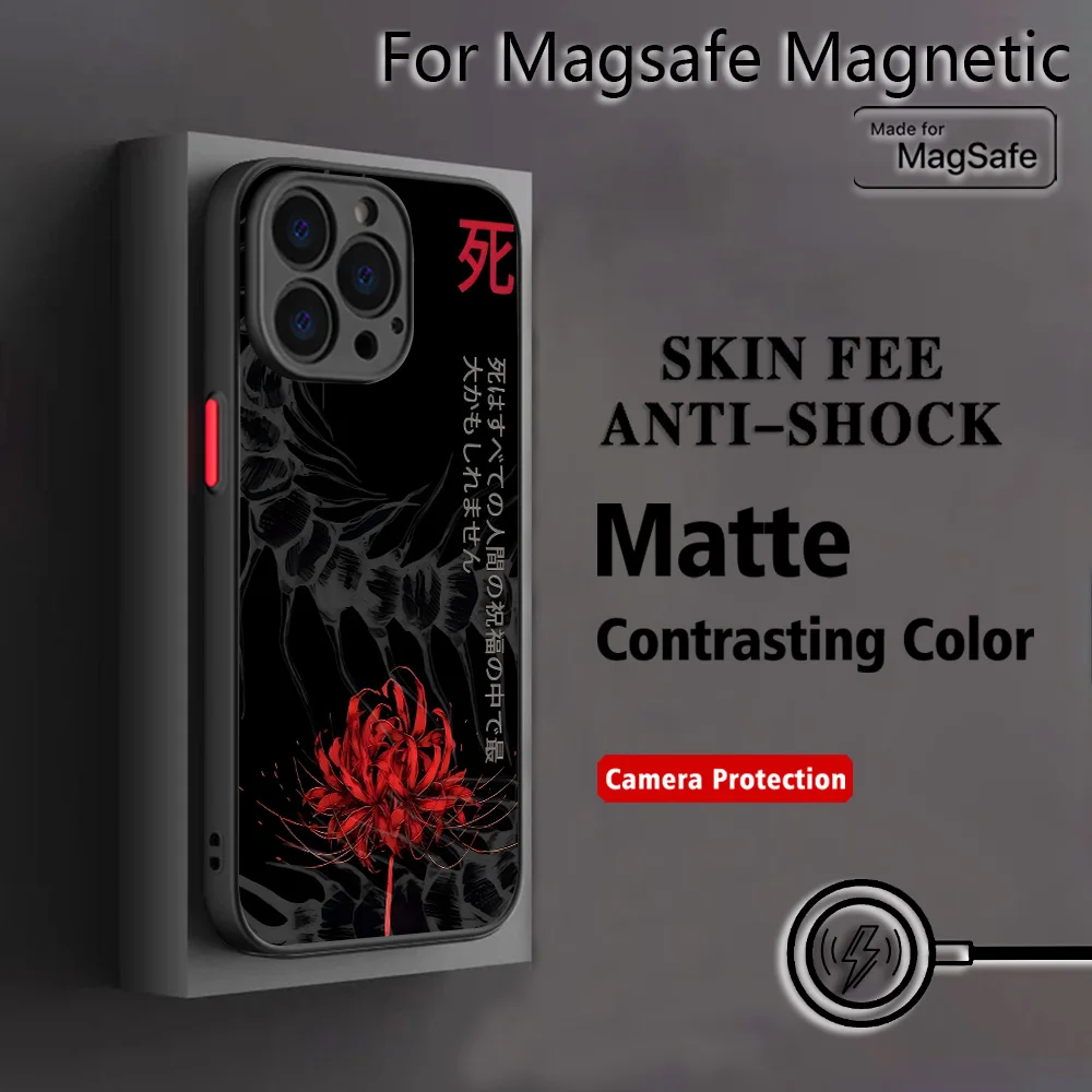 Sleek Anime-Inspired Matte Magnetic Phone Case - Tokyo Ghoul Design