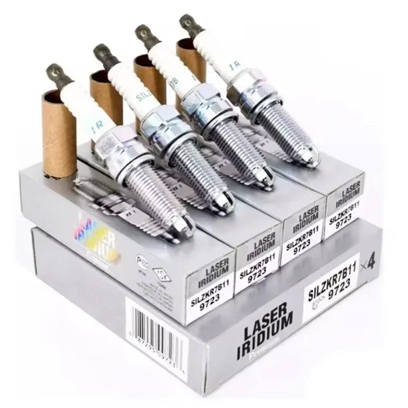 Set Di 4 Candele Accensione Iridium SILZKR7B11 9723 - Compatibili Con Hyundai E Kia (i40, Carens, Genesis)
