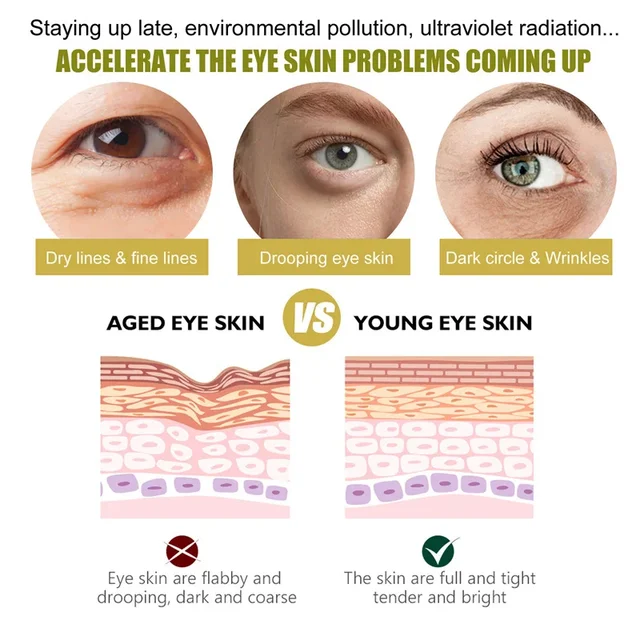 24k Gold Eye Mask Hyaluronic Acid Eye Patch Removal Dark Circles Eye Bags Fishtail Lines Collagen Eye Patch Korean Facial Care 5