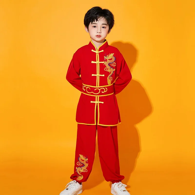 Traditional Chinese Wushu Clothing Tai Chi Uniform Kids Kungfu Outfits New Stage Performance Hanfu Martial Arts Costumes Suit tai chi clothing chinese traditional costume
