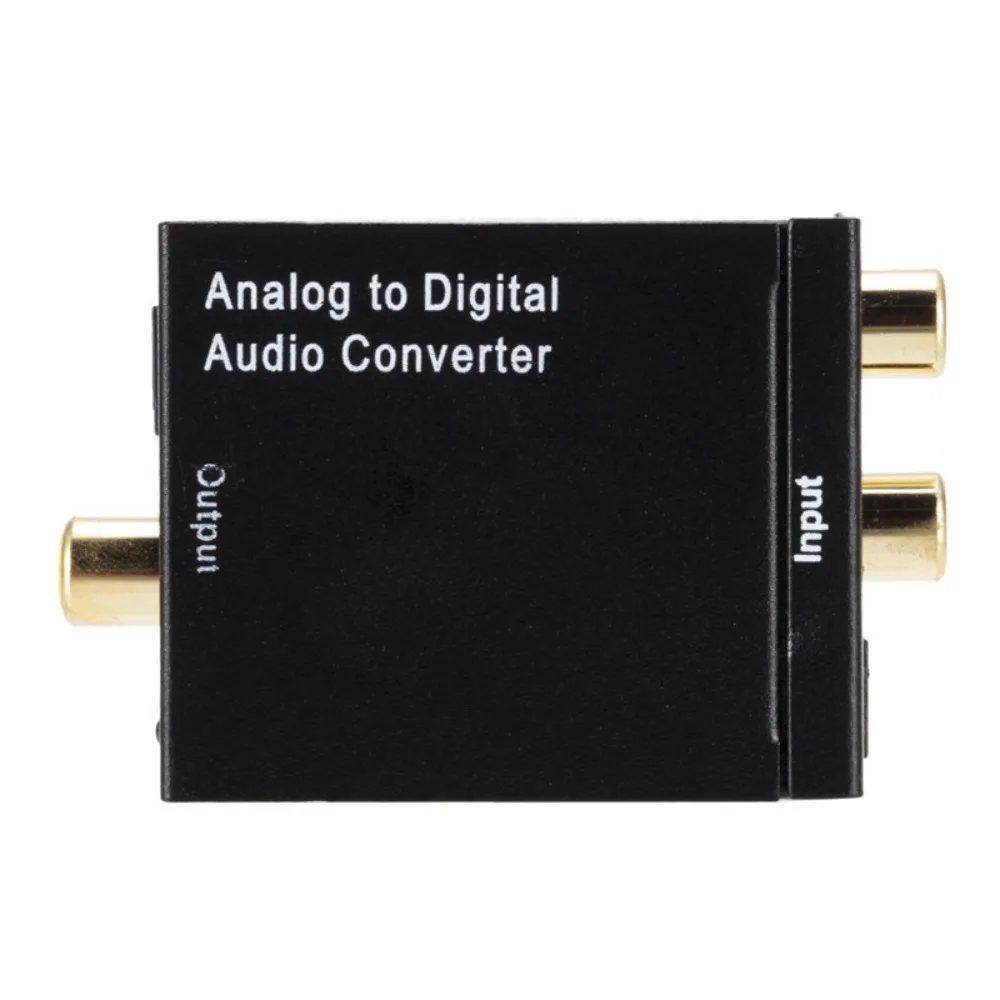 Toslink Audio Analog To Digital Audio Converter Digital SPDIF with Power Cord RCA