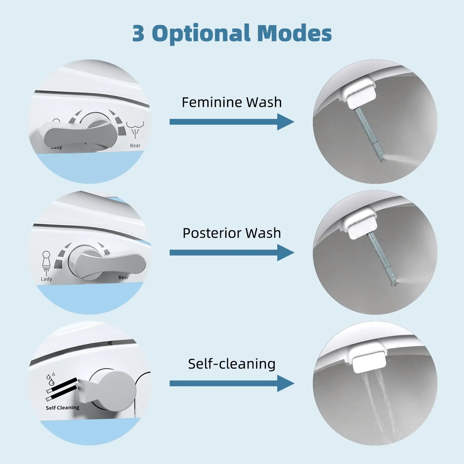Elongated Bidet Toilet Seat with Slow Close,Non-Electric Bidet Attachment for Toilet Seat with Dual Nozzle,Self-Cleaning Nozzles