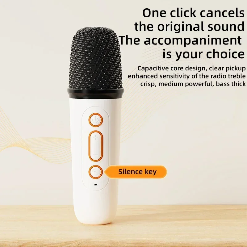Y6 Karaoke Machine Portable Bluetooth 5.3 PA Speaker System Double Wireless Microphones Home Family Singing Children's Gifts