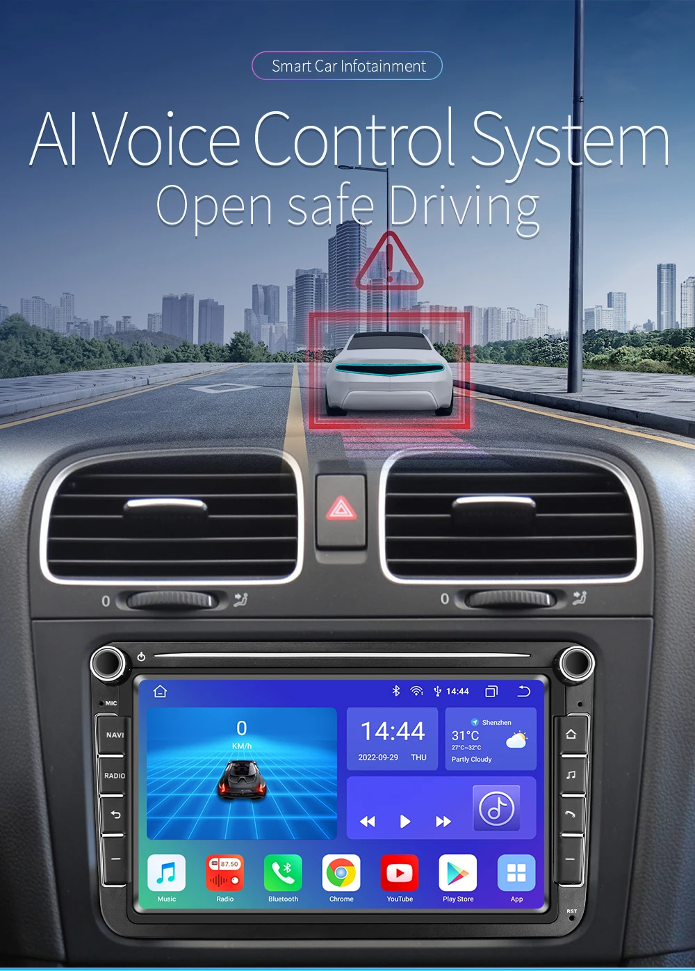 Android Autoradio für VW Volkswagen Golf Polo Skoda Rapid Octavia Radio Tiguan Passat b7 Jetta GPS Multimedia