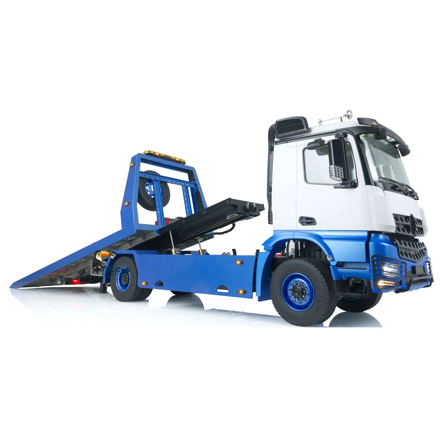 In Stock JDMODEL 1/14 RC Flatbed Wrecker Tow Trucks 4x4 Recovery Vehicle 196 Model Toys Assembled Painted Servo Model for Adult 4