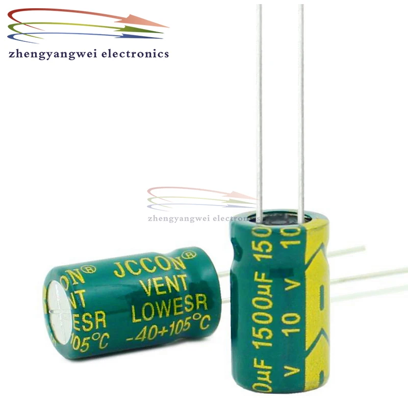 500pcs 10x17mm 10v1500uf High frequency low resistance Electrolytic Capacitor