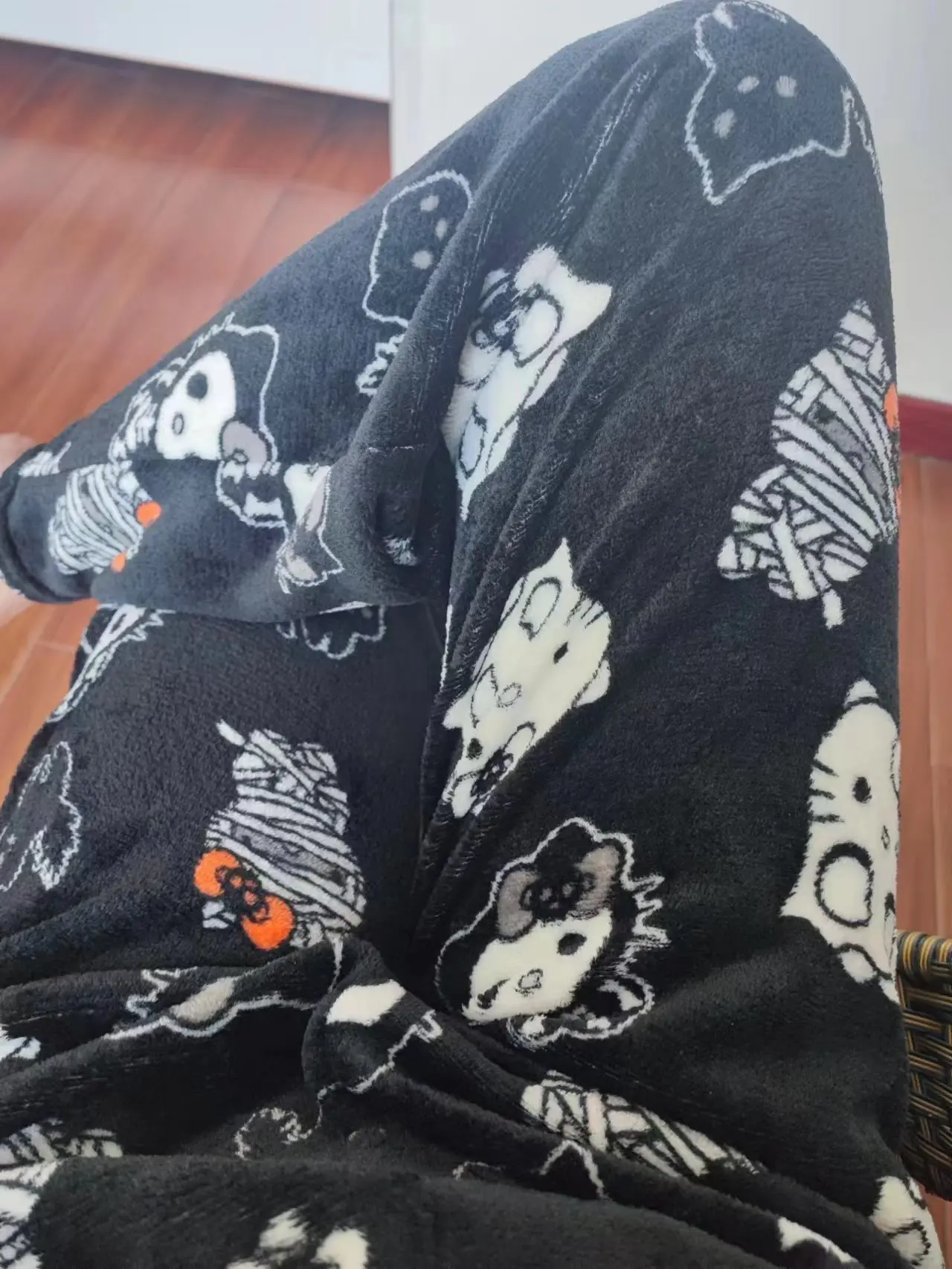 Pyjama Flanelle Femme - Pantalon Chaud Dessin Animé Hello Kitty Hiver Noël Maison Décontracté