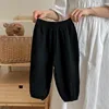 Solid Color Simple Children's Pants Summer Clothing Thin Loose Kids Anti-mosquito Pants Baby Girls Bloomers Casual Trousers 4