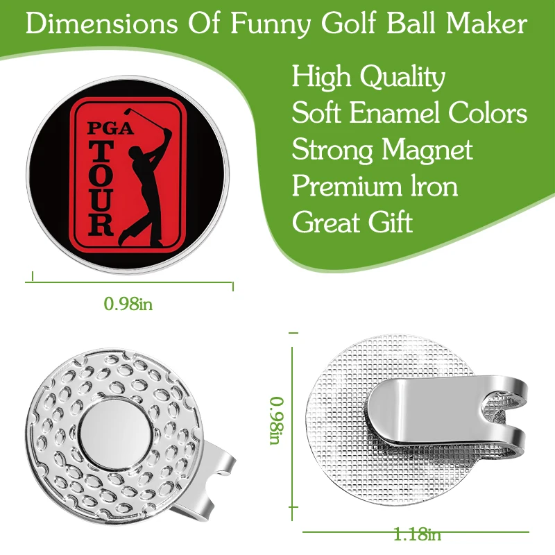Golf Ball Mark Golf Hat Clip Creative Golf Hat Clip Magnetic Buckle Magnetic Golf Ball Marker Hat Clip Clothing Baseball Cap Decorative Jewelry Accessories