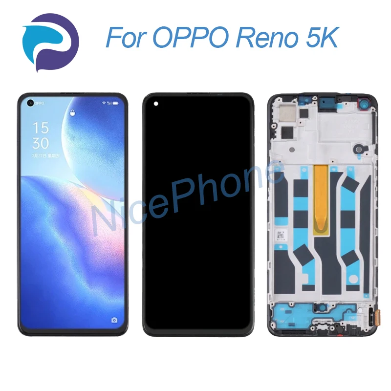 Для OPPO Reno 5K ЖК-экран + сенсорный дигитайзер дисплей 2400*1080 PEGM10 Reno 5K ЖК-экран дисплей