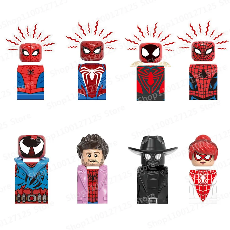 

G0126 Marvels Movies Anime Heroes Bricks Dolls Spider-man Mini Action Toy Figures Building Blocks Assemble Children Toys Gifts