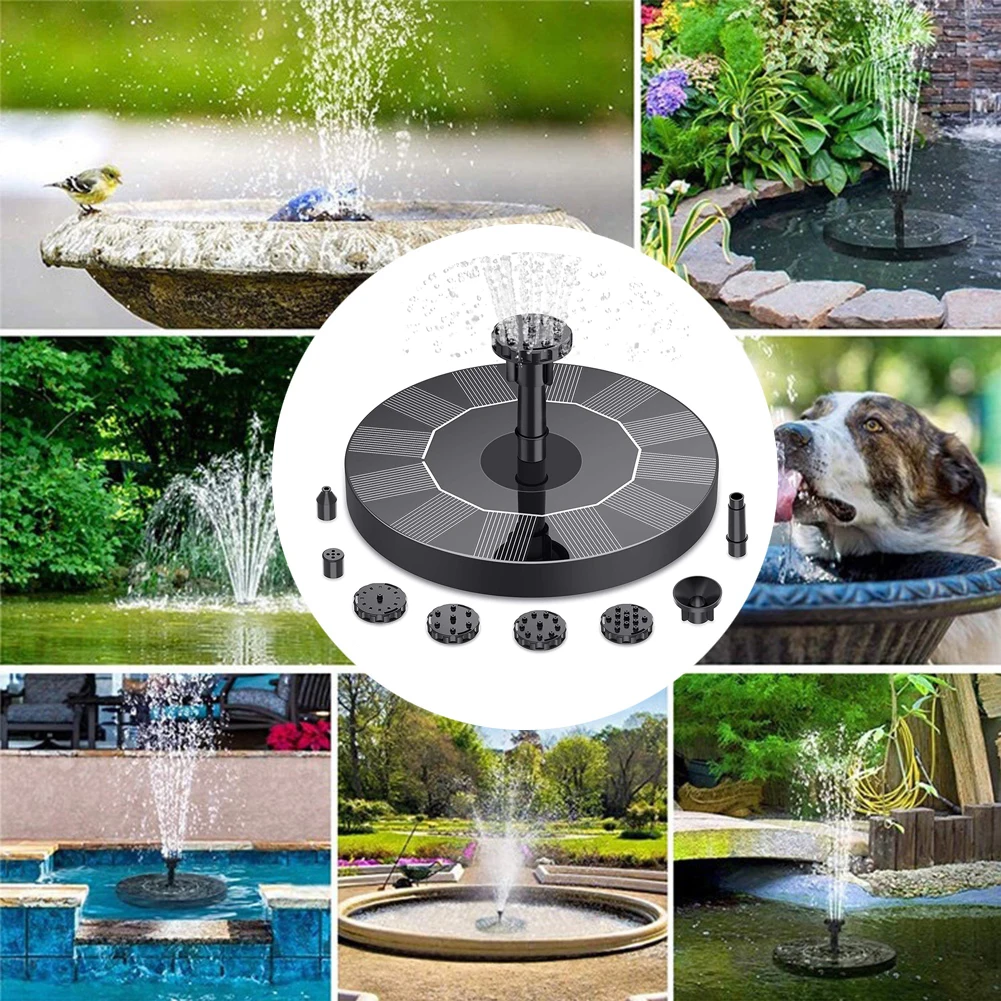 Solar Fountain Pump Solar Fountain Pool Accessories Bird Bath Pond Water Pump For Bird Bath Ponds Outdoor For pools Waterfall Fountain Pump
