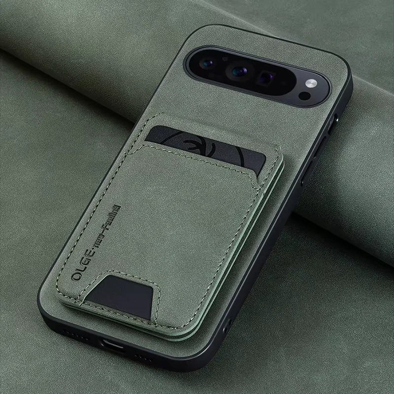 Luxury Multifunctional Synthetic Leather Phone Case with Card Slots and Shock Protection