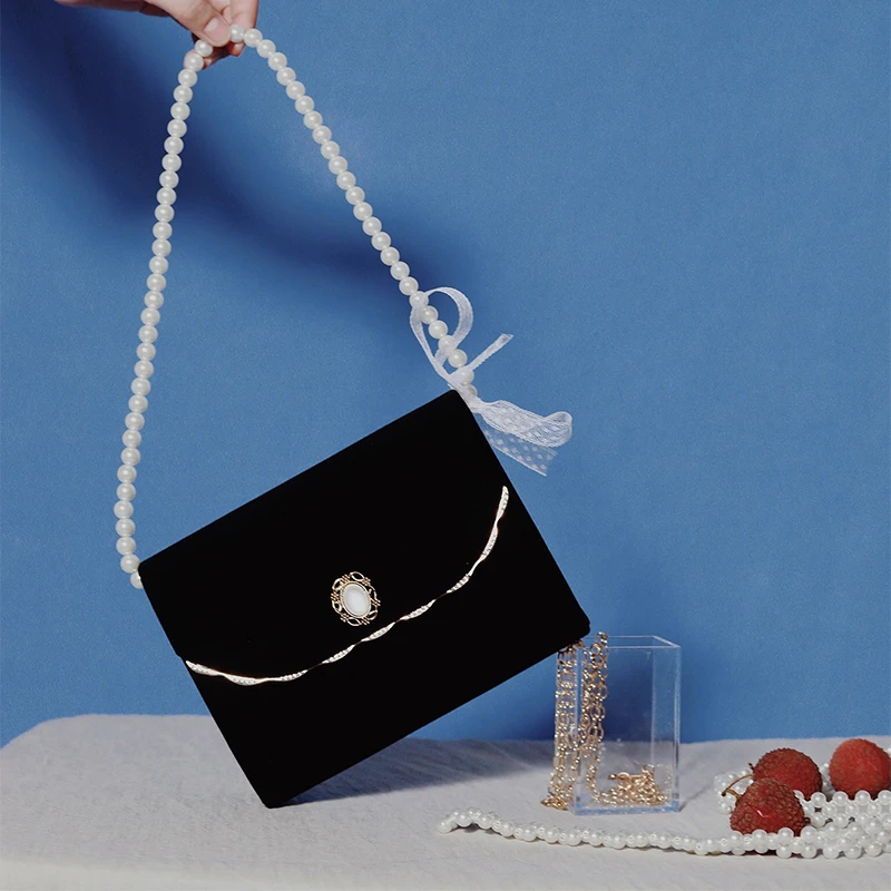 Bolso de mano de negro Retro para mujer, cartera de mano con cadena de elegante, bolso de hombro pequeño para fiesta, ZD1957| de hombro| - AliExpress