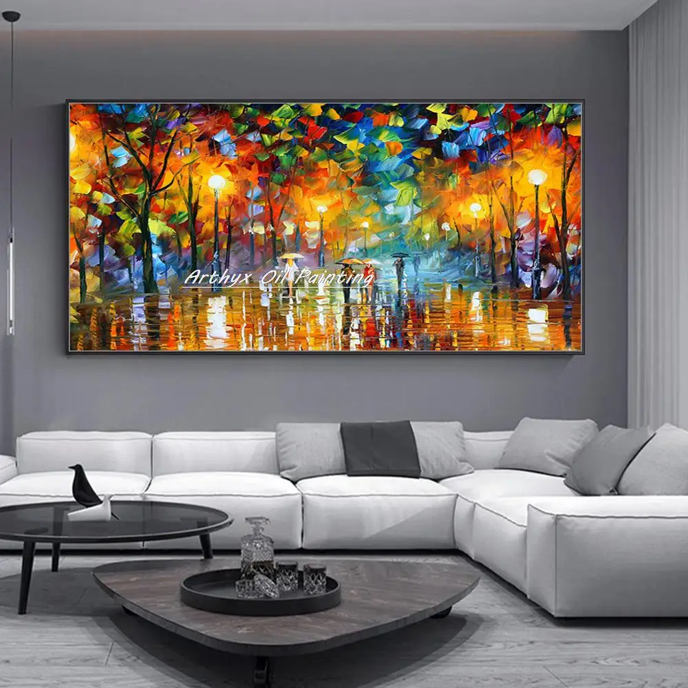 Abstract Night Landscape Painting 4